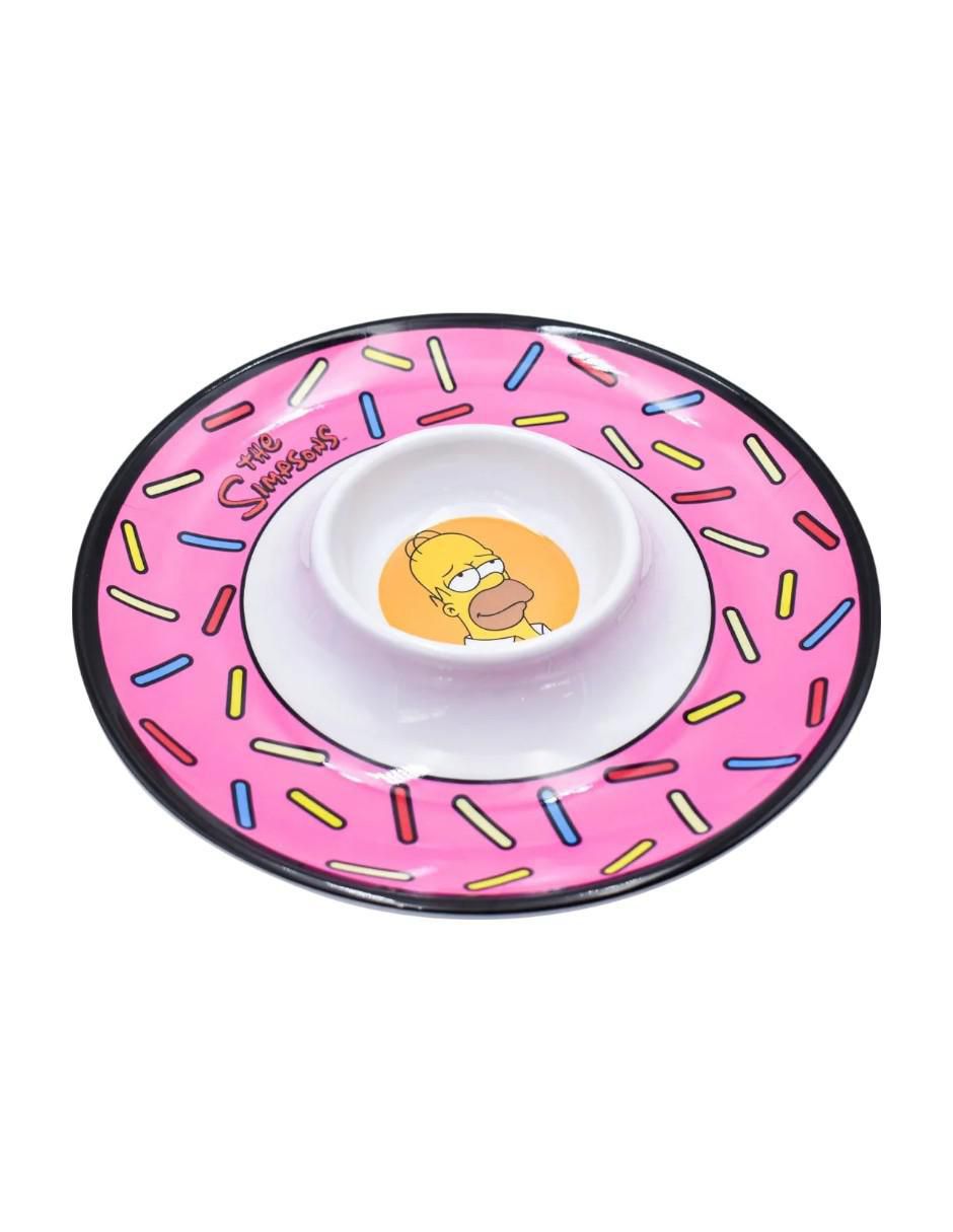 Botanero Homero Simpson de Melamina con 2 divisiones 2