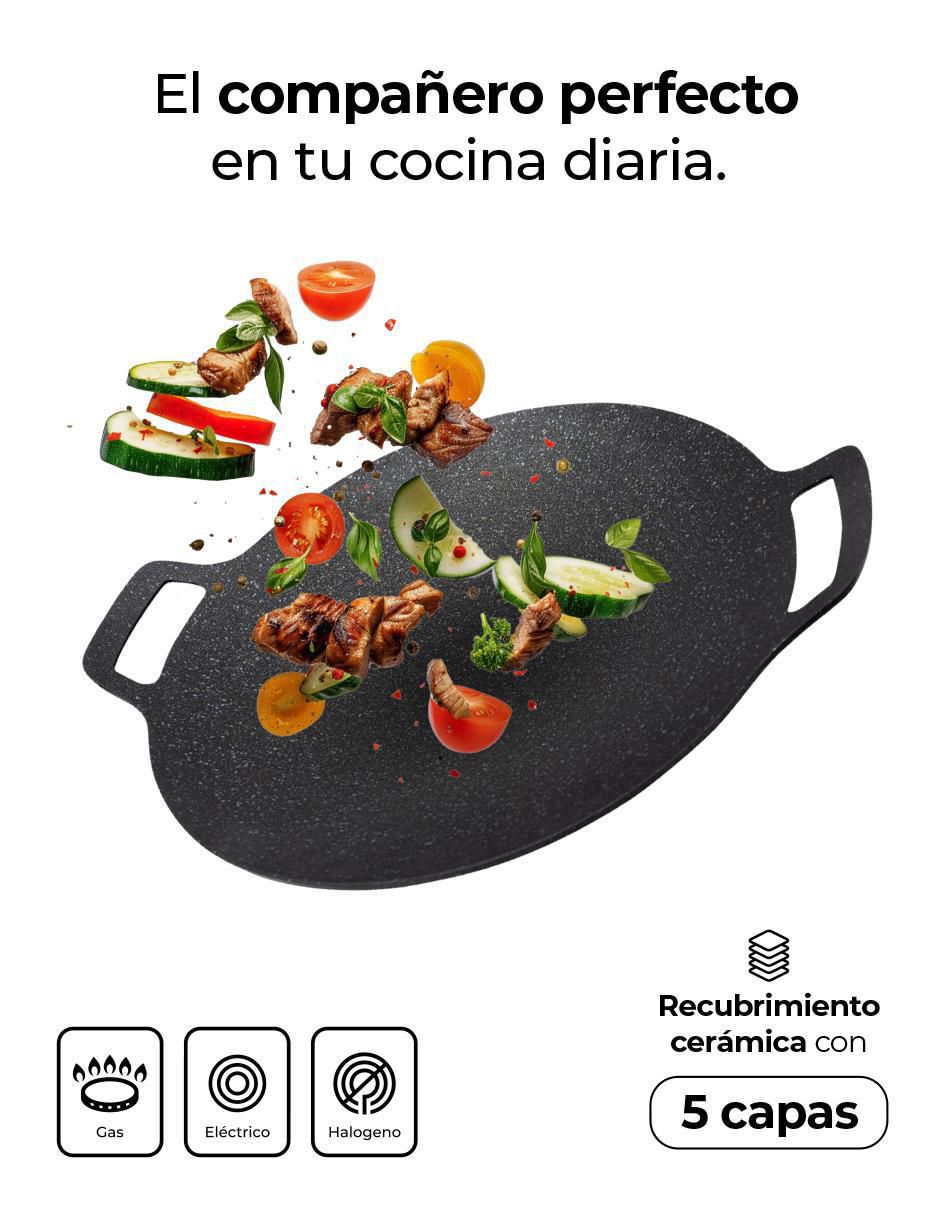 Comal aluminio anodizado 2