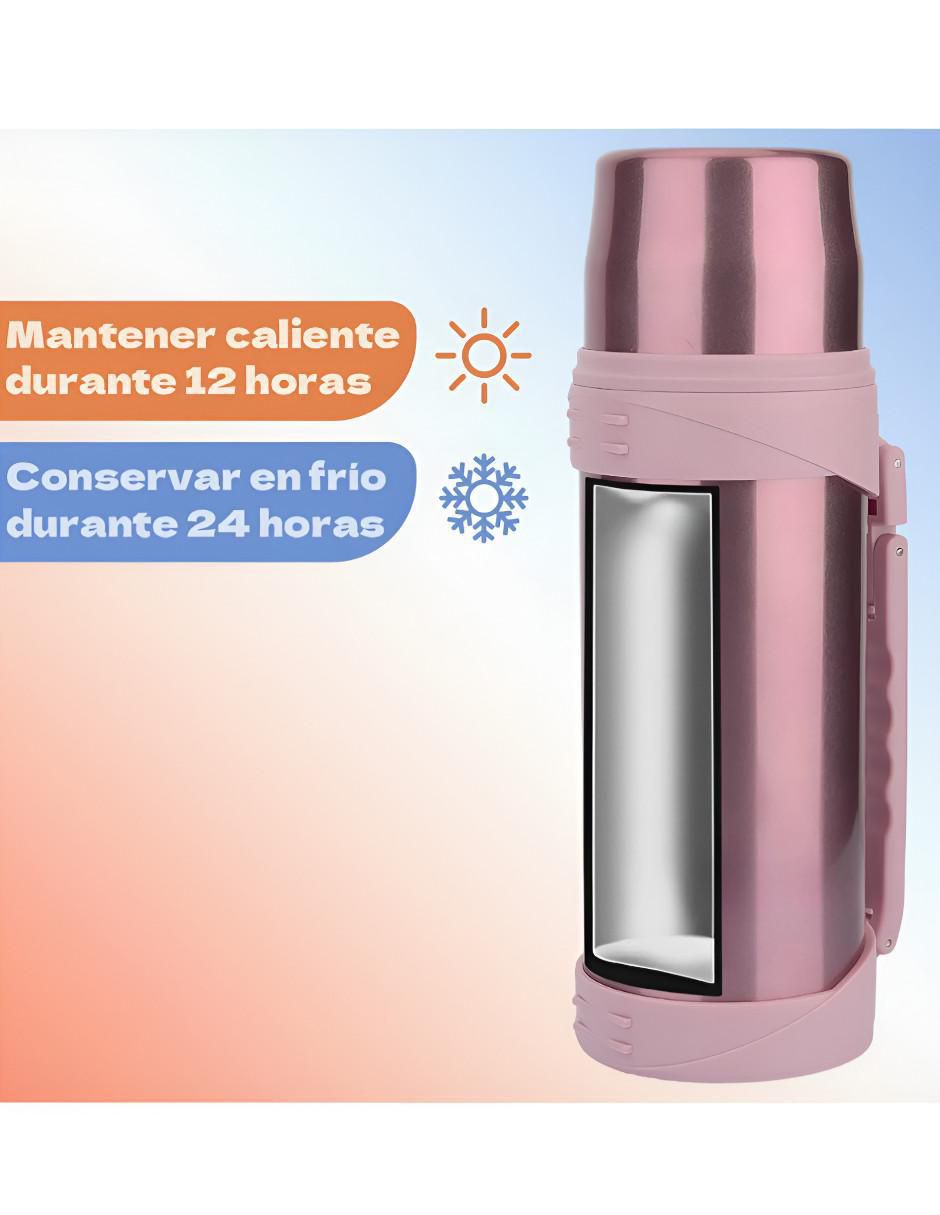 Termo de acero inoxidable con tapa rosca 1.2 l 2
