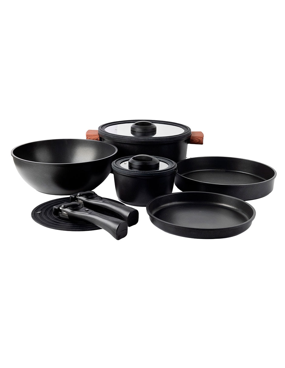 Batería de cocina Cooking Totem de aluminio antiadherente cerámica 10 piezas
