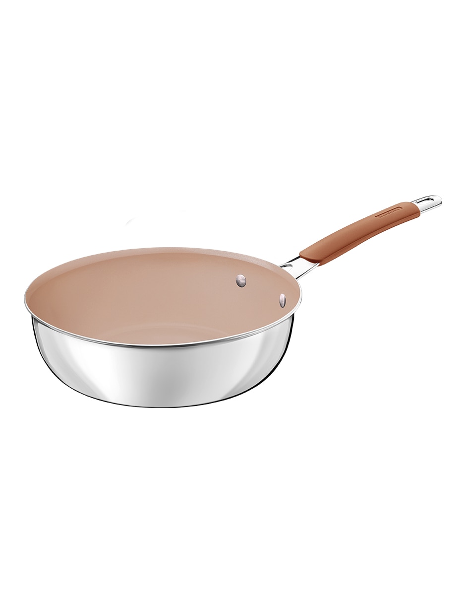 Batería de cocina Romagna de acero inoxidable antiadherente cerámica 7 piezas 2