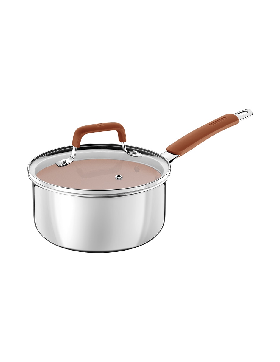 Batería de cocina Romagna de acero inoxidable antiadherente cerámica 7 piezas 5
