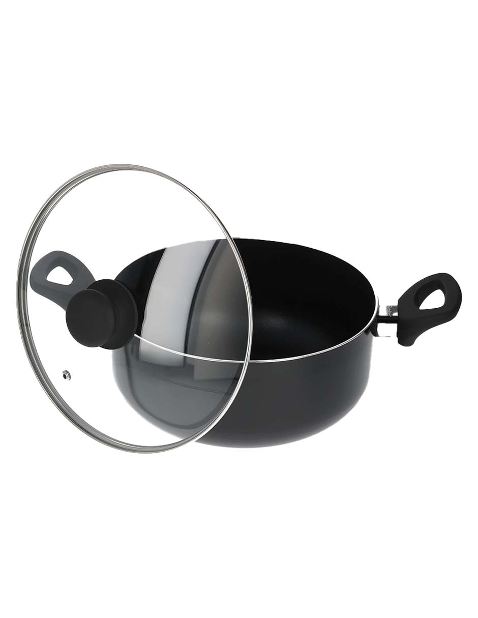 Batería de cocina de aluminio antiadherente convencional 7 piezas 2