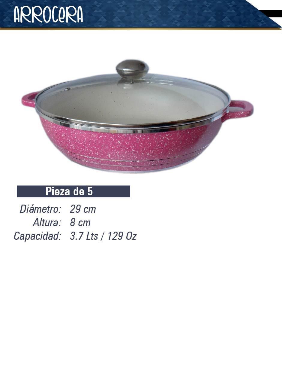 Batería de cocina de aluminio fundido antiadherente minerales naturales 10 piezas 6