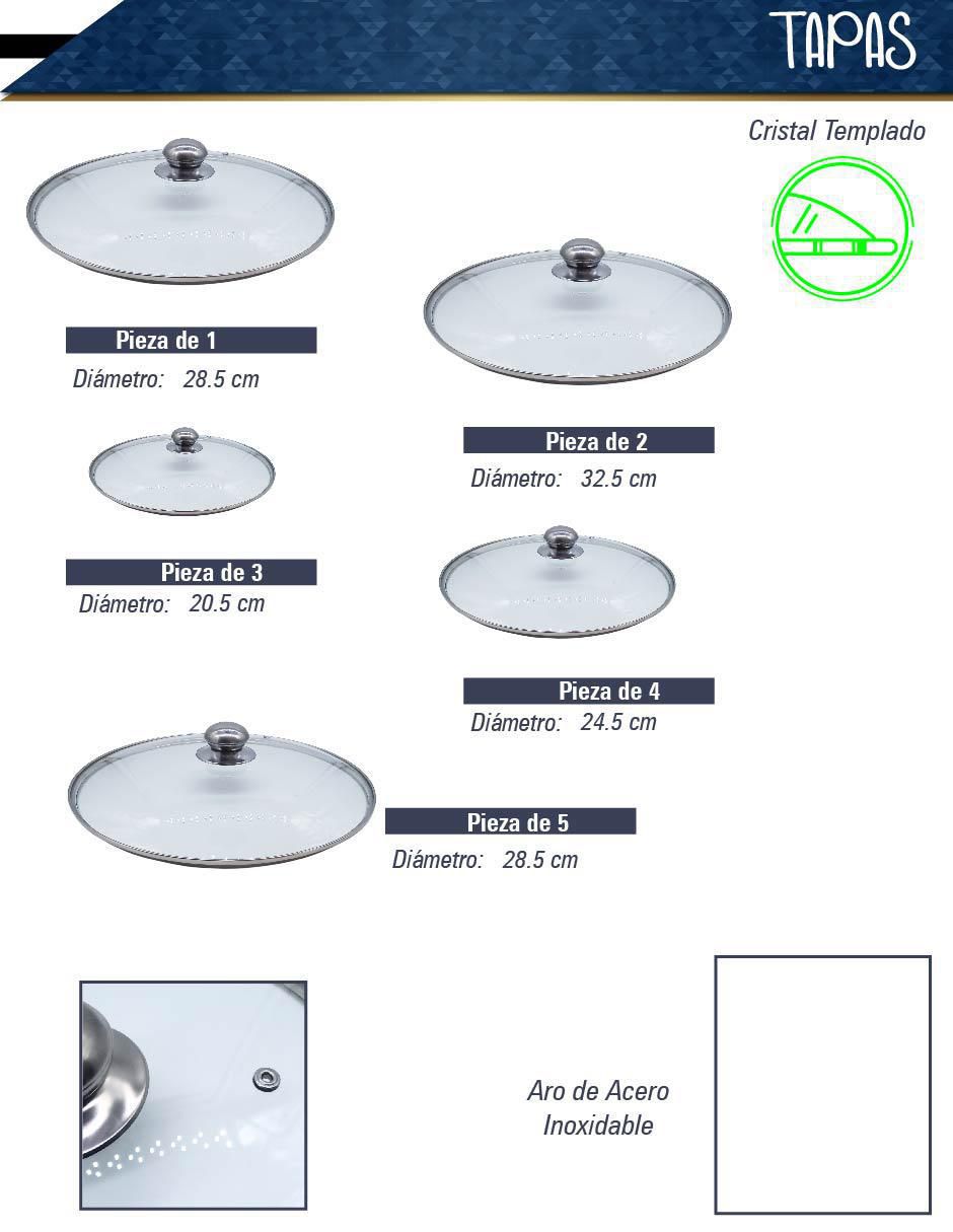 Batería de cocina de aluminio fundido antiadherente minerales naturales 10 piezas 7