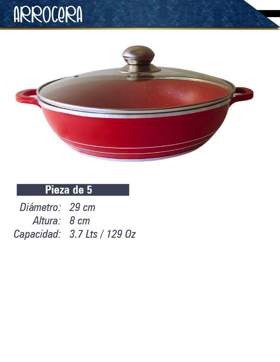 Batería de cocina de aluminio fundido antiadherente minerales naturales 10 piezas 5