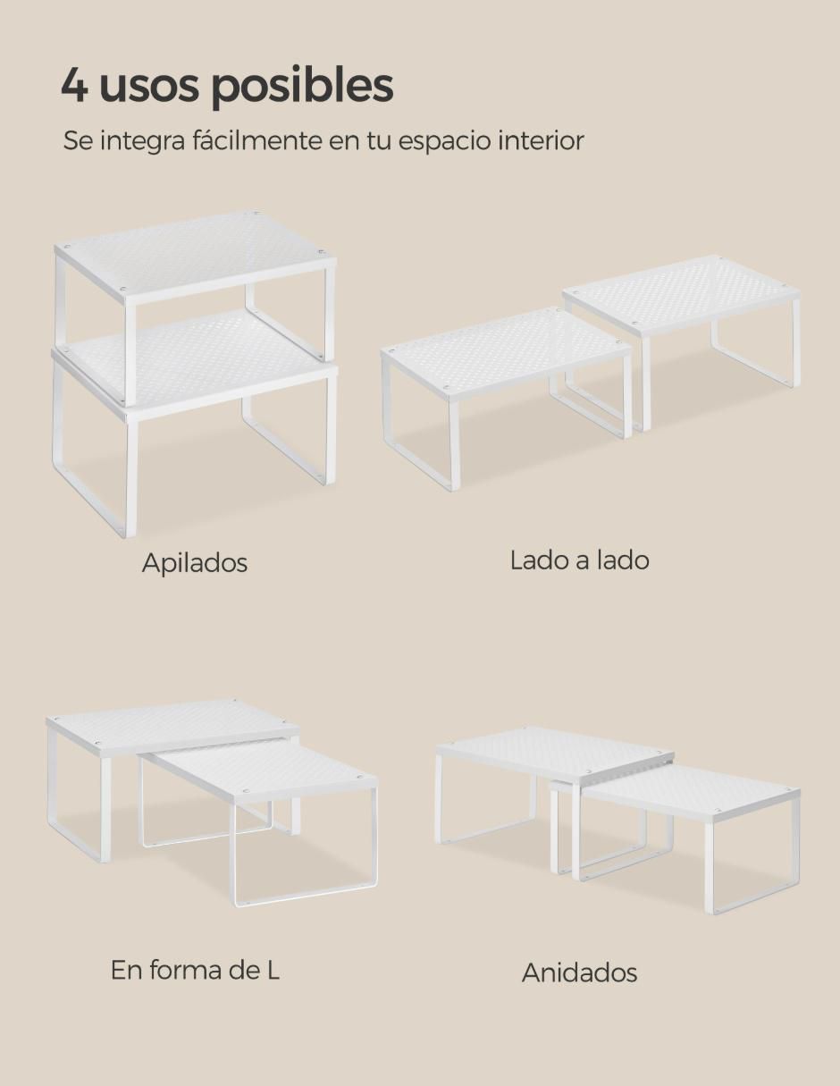 Estante de acero Bystro MKCS01WT 2
