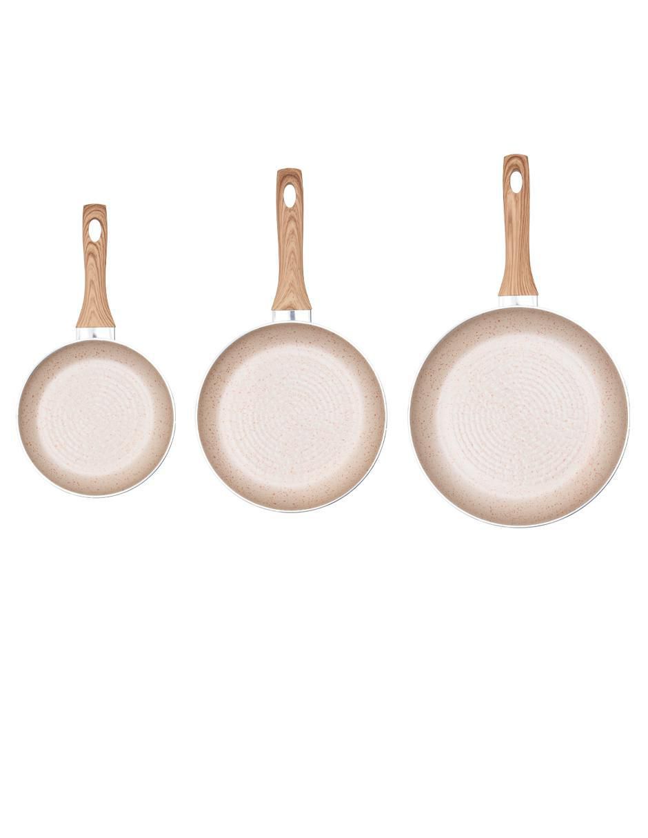 Set de sartenes Carrara de aluminio 3 piezas 2