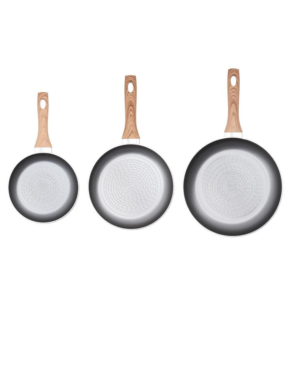 Set de sartenes Lava de aluminio 3 piezas 2