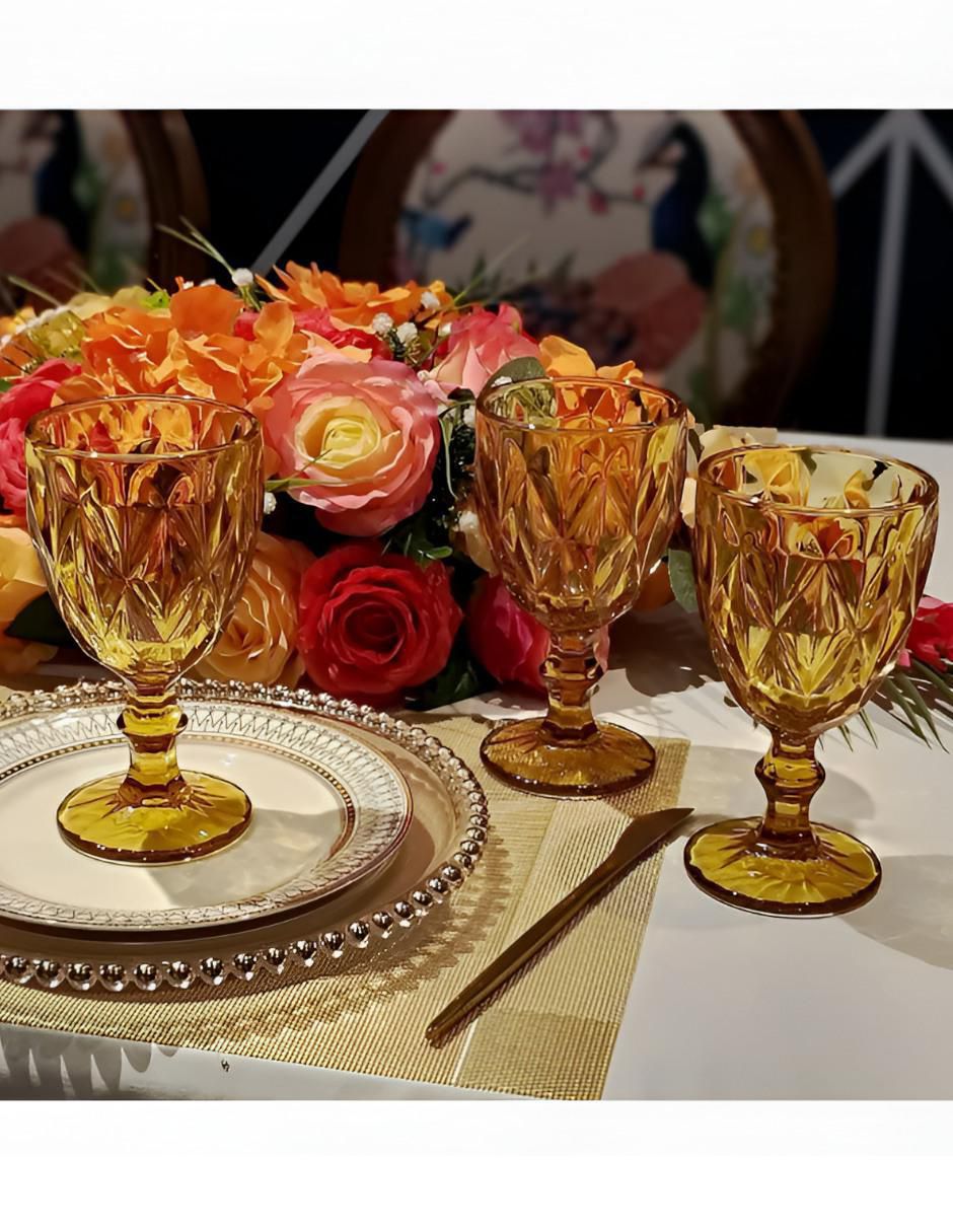 Set de copas para vino de cristal 6 piezas 3