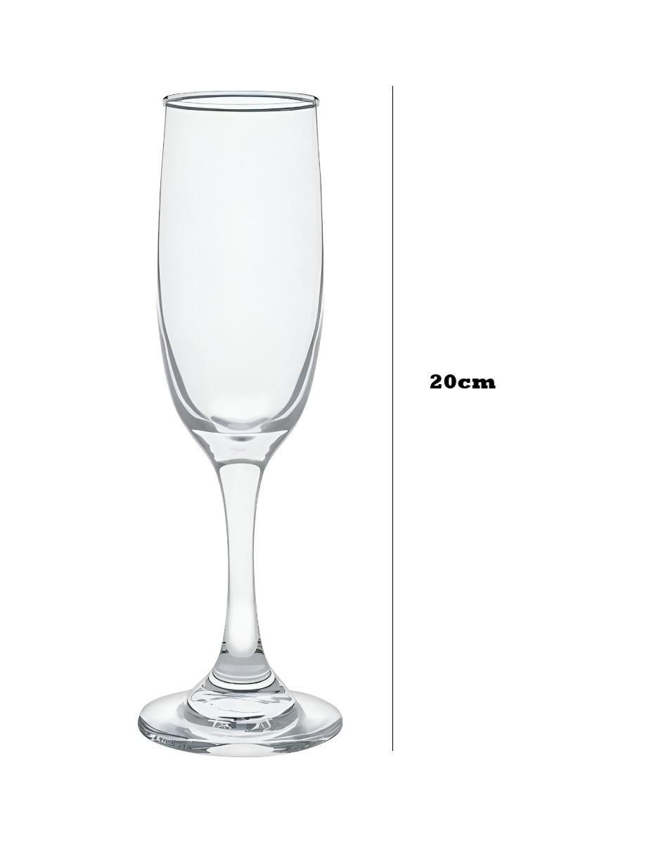 Set de copas para champán de cristal 6 piezas 4