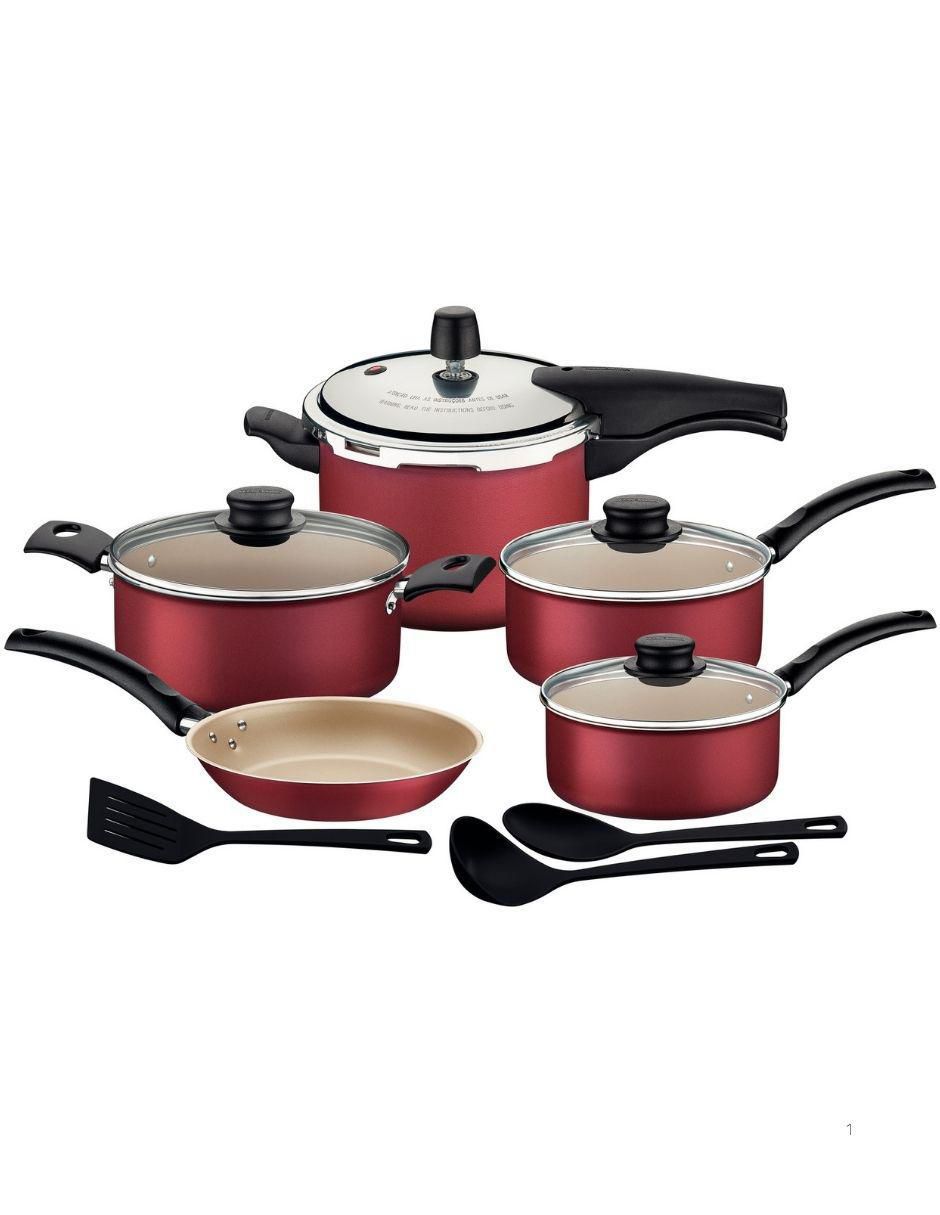 Batería de cocina de aluminio antiadherente starflon max 11 piezas
