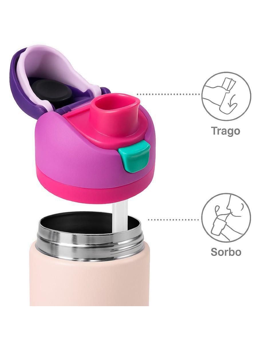 Termo de acero inoxidable con tapa a presión 950 ml 4
