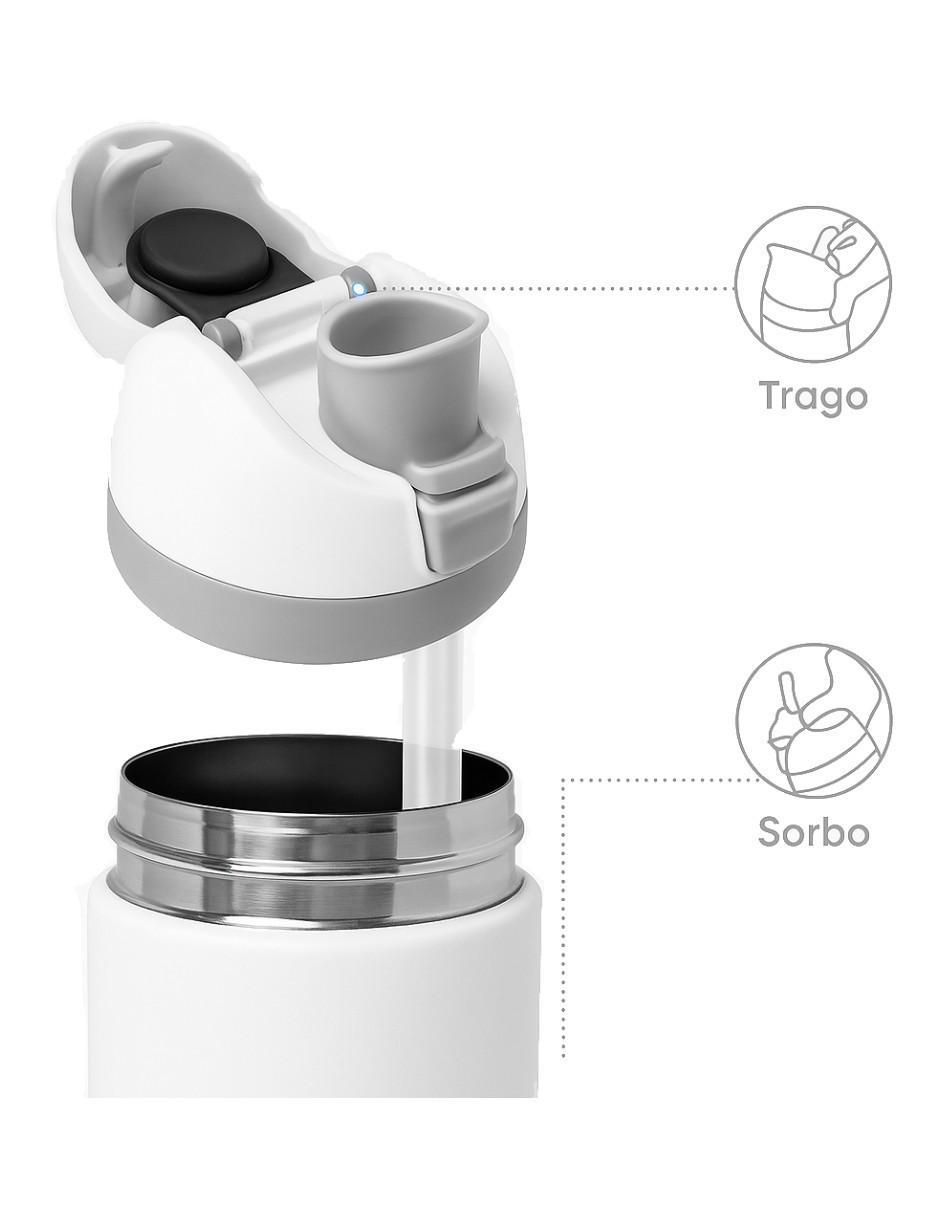 Set termo de acero inoxidable con tapa a presión 950 ml 3