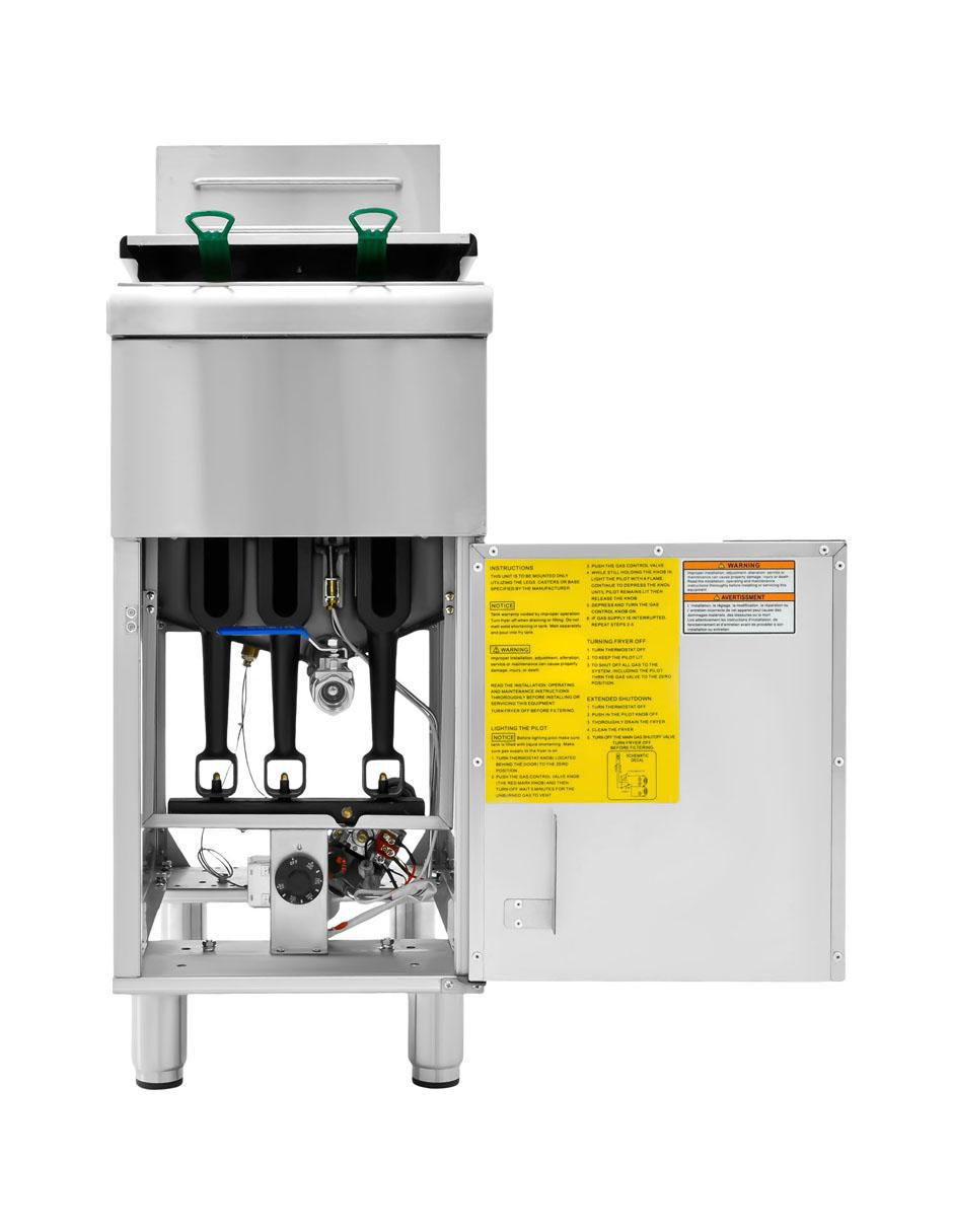 Freidora de aceite con compartimento doble 24 L MKZ-FREIDORA24LG 3