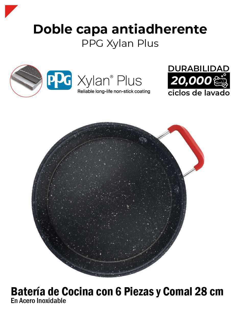 Batería de cocina de acero inoxidable 7 piezas 5