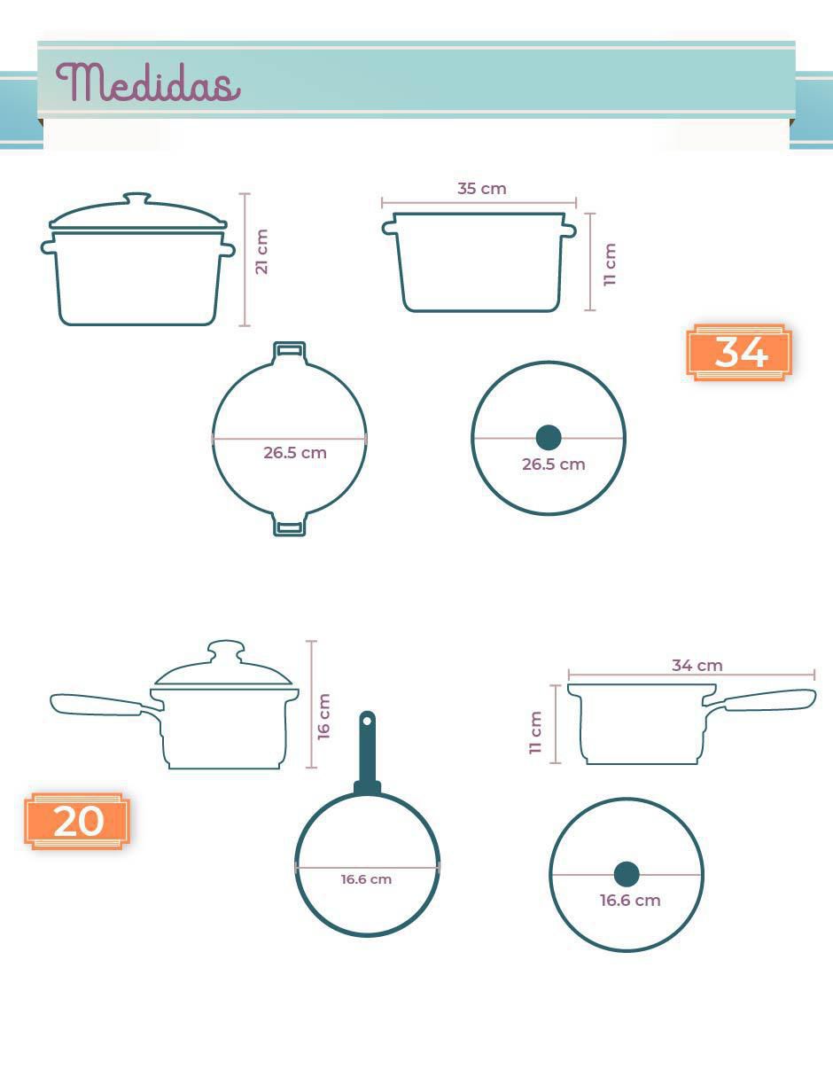 Batería de cocina de acero inoxidable 12 piezas 8