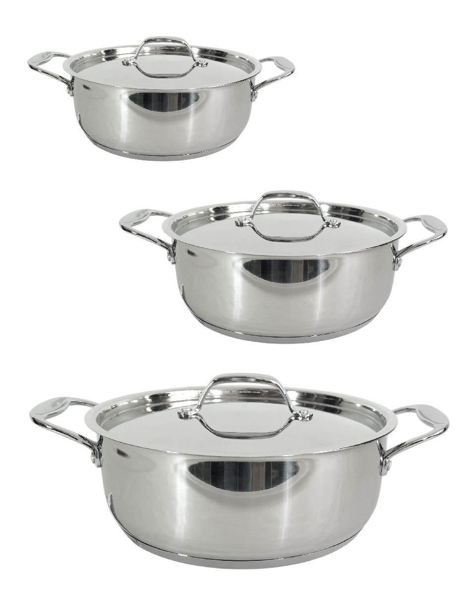 Batería de cocina de acero inoxidable 6 piezas
