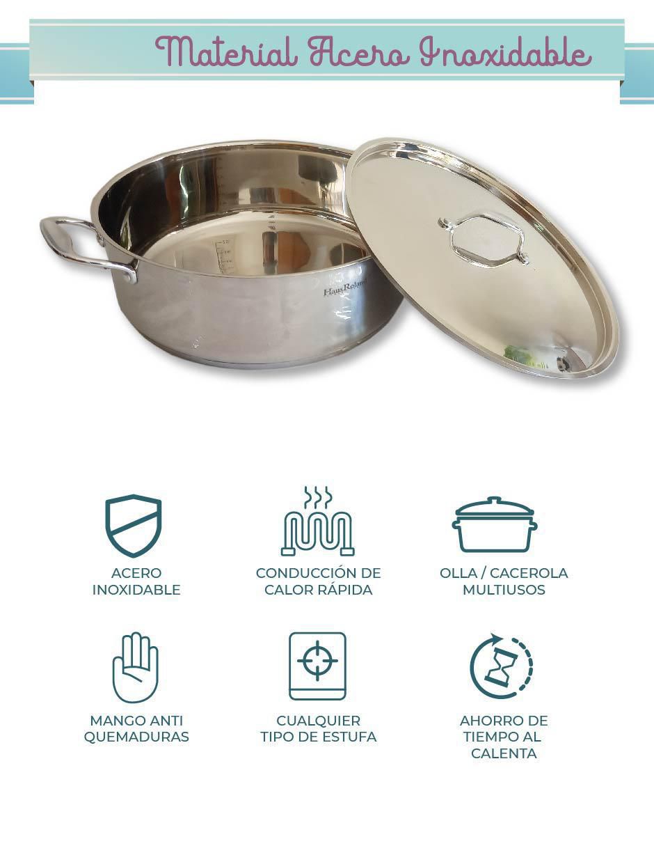 Batería de cocina de acero inoxidable 6 piezas 2