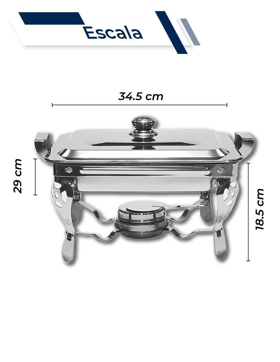 Chafer bufetera de acero inoxidable 1 compartimento 5