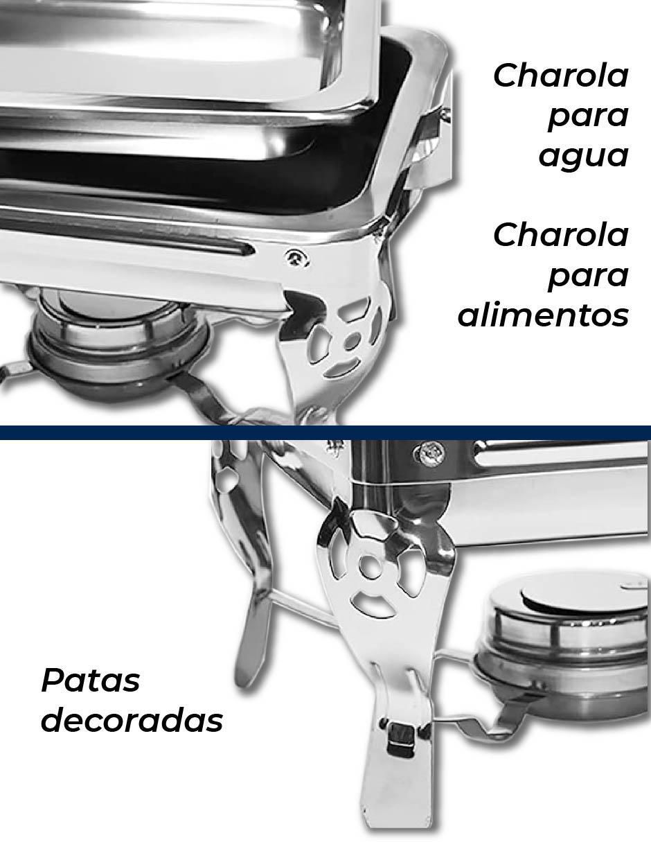 Chafer bufetera de acero inoxidable 1 compartimento 4