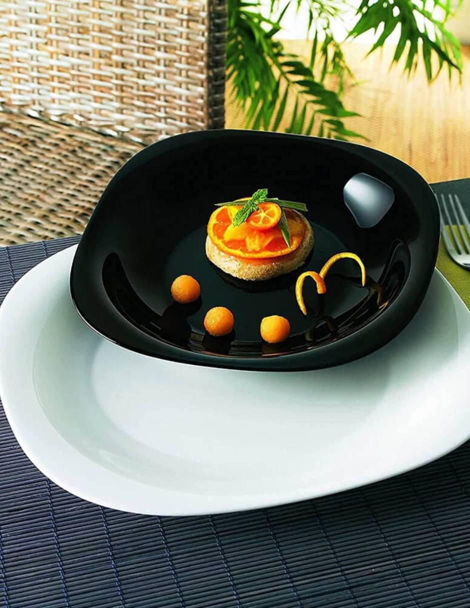 Plato postre luminarc carine "de" vidrio 24 piezas