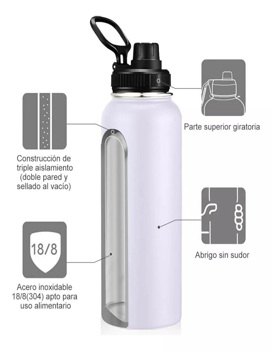 Termo de acero inoxidable con tapa rosca 1 L 3