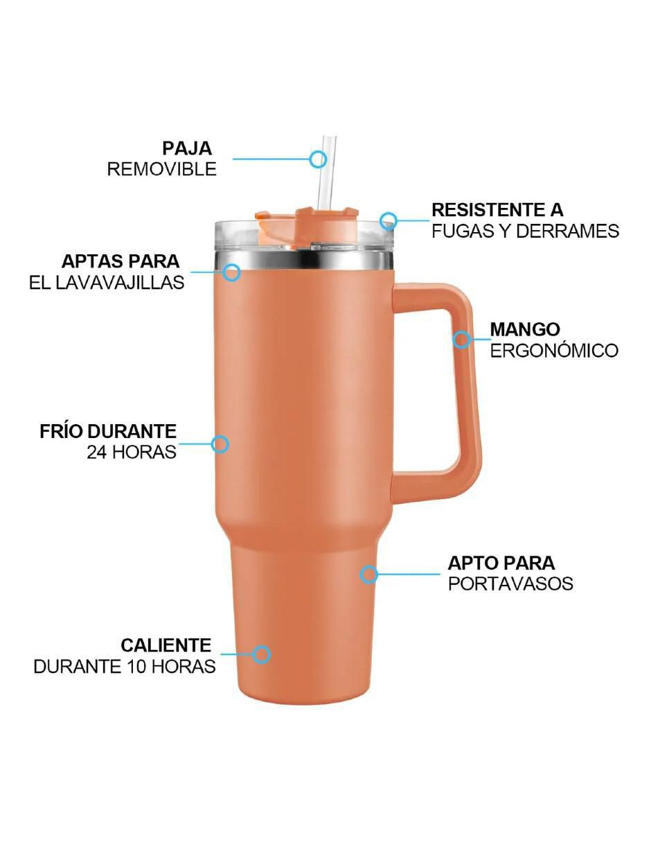 Termo de acero inoxidable con tapa rosca 3