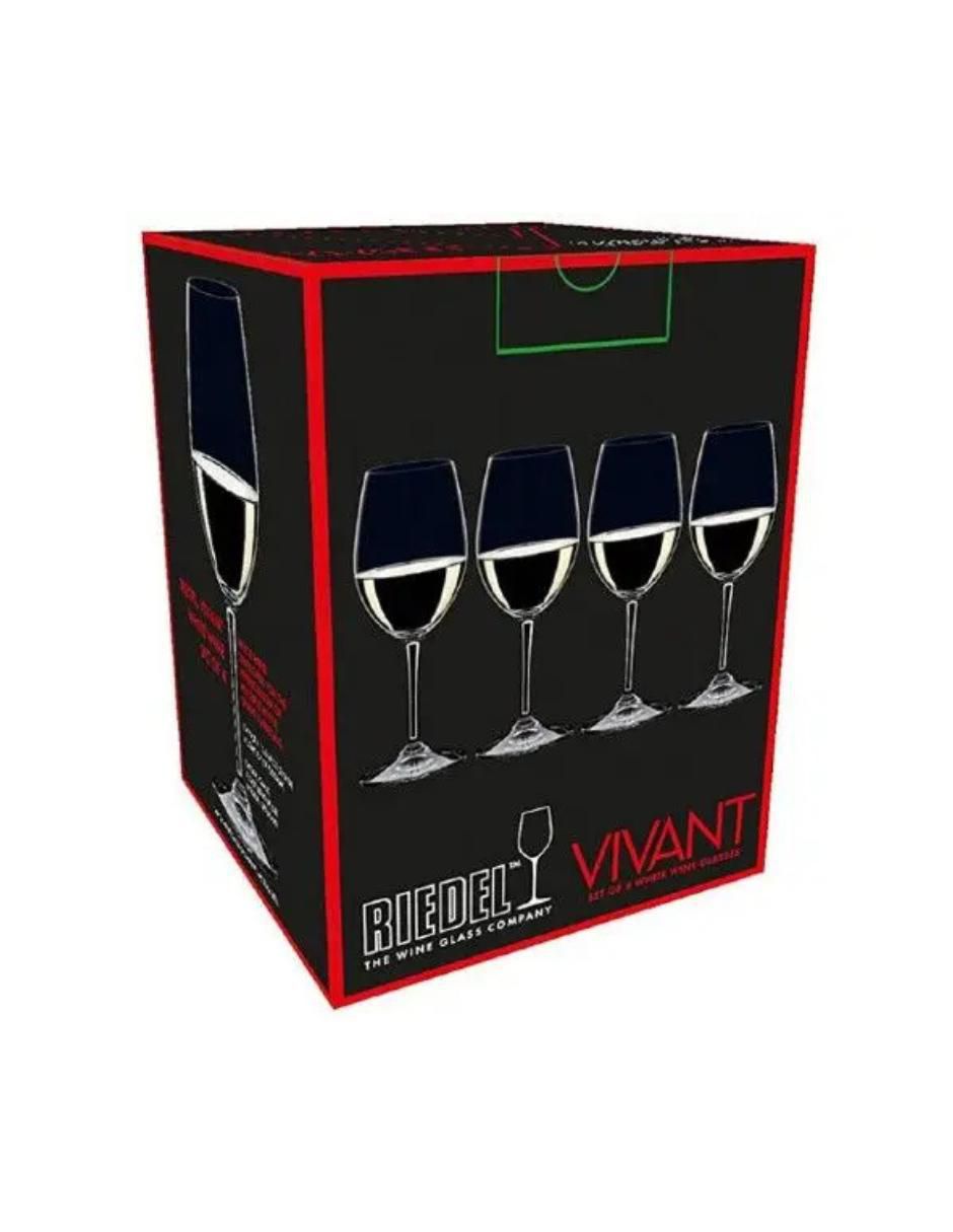 Set de copas para vino blanco Vivant  de cristal 4 piezas 4