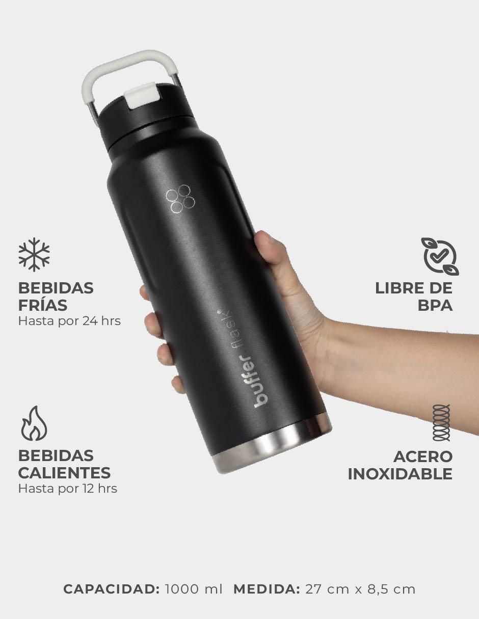 Termo buffer "de" acero inoxidable mallorca 1l "con tapa" rosca 1 l