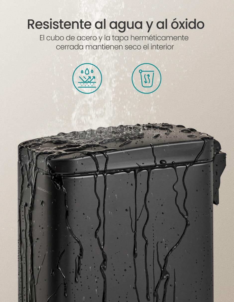 Bote de basura Plushic de acero inoxidable 4