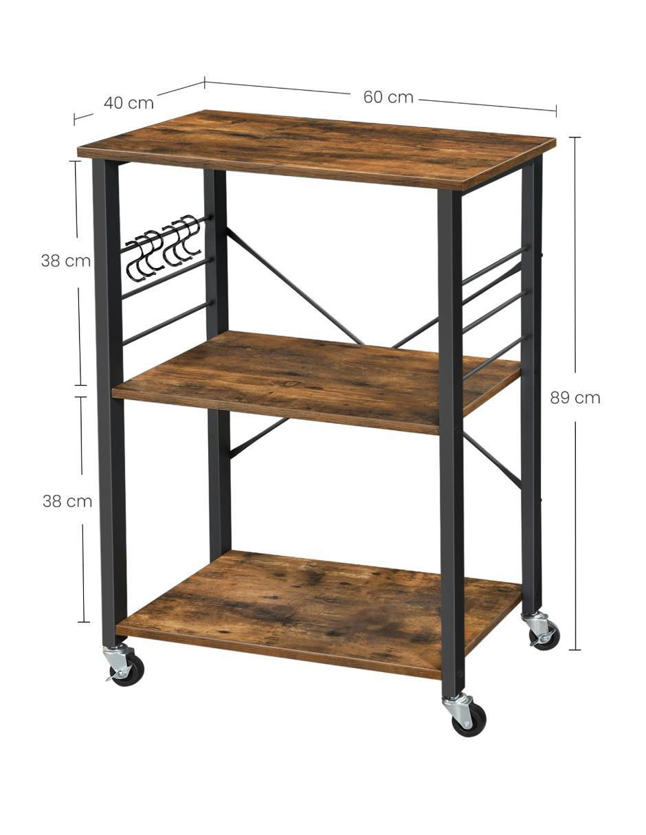 Estante de madera con metal Bellita mkks60xv1 4
