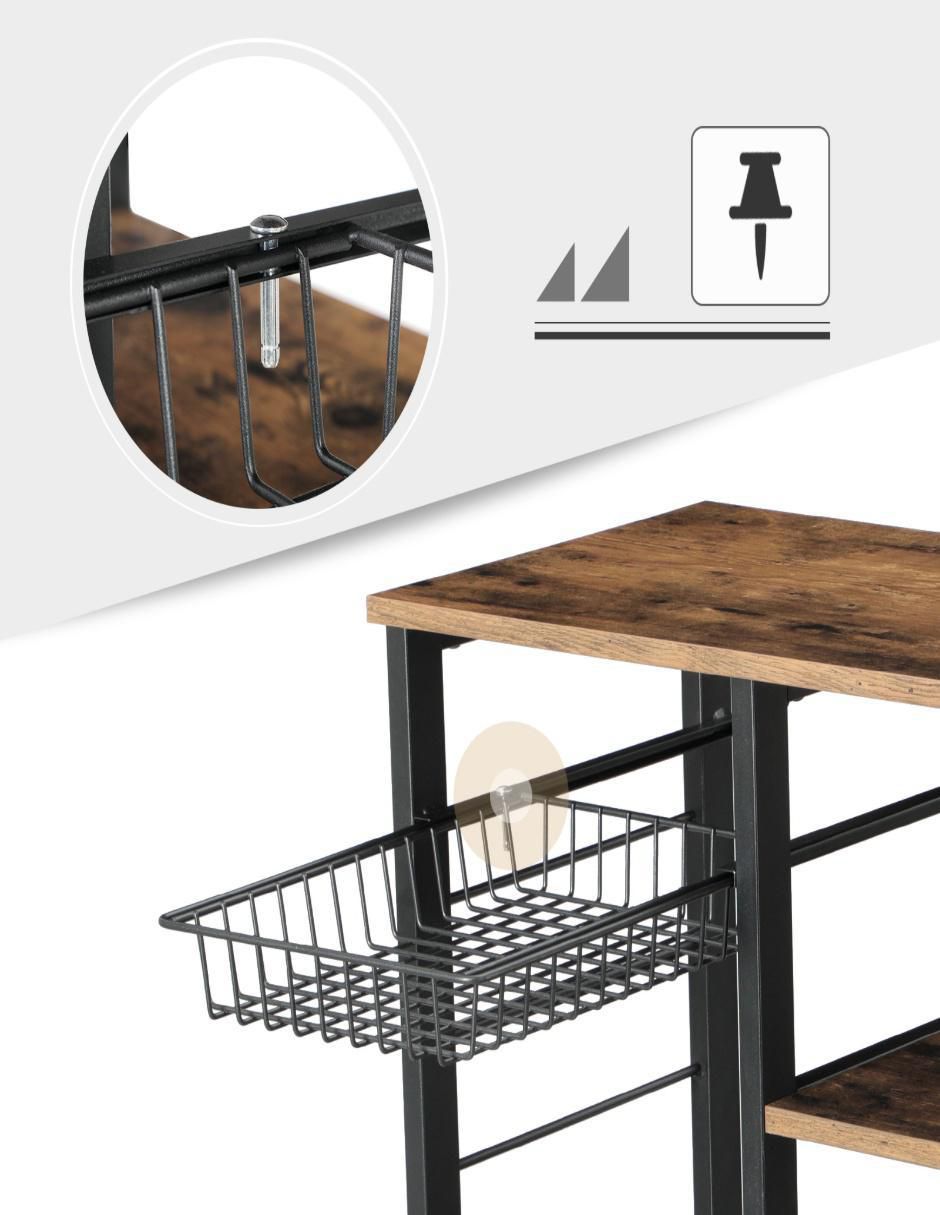 Estante de madera con metal Bellita mkks90x 2
