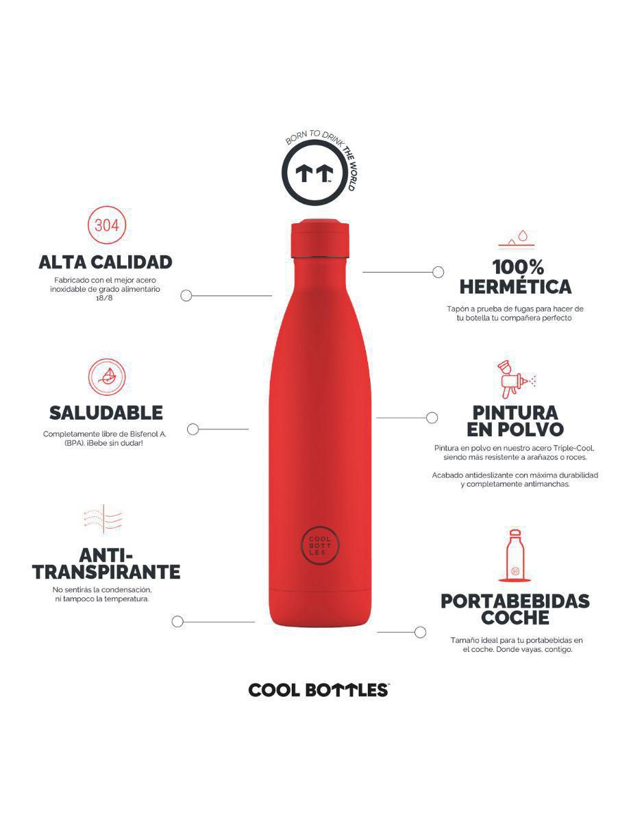 Termo de acero inoxidable Coolors con tapa rosca 3