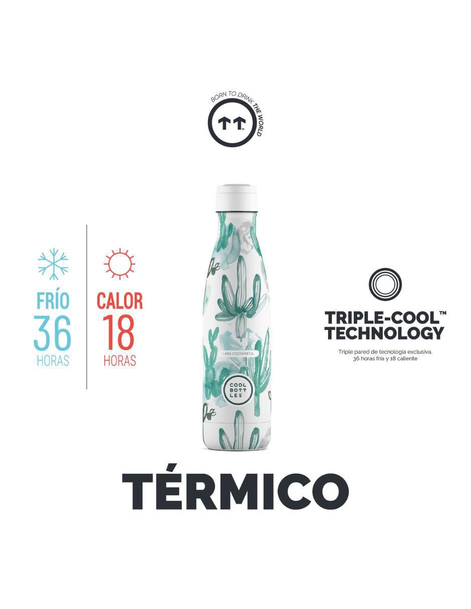Termo de acero inoxidable Watercolor Cactus con tapa rosca 500 ml 2