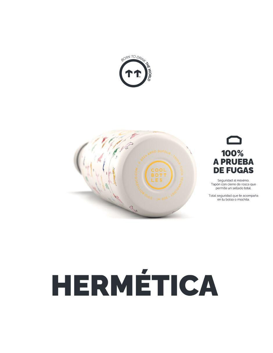 Termo de acero inoxidable Doggie Party con tapa rosca 500 ml 4