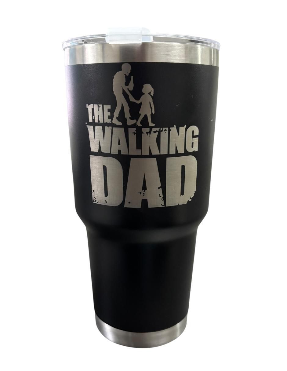 Termo de acero inoxidable The Walking Dad con tapa push pull 887 ml