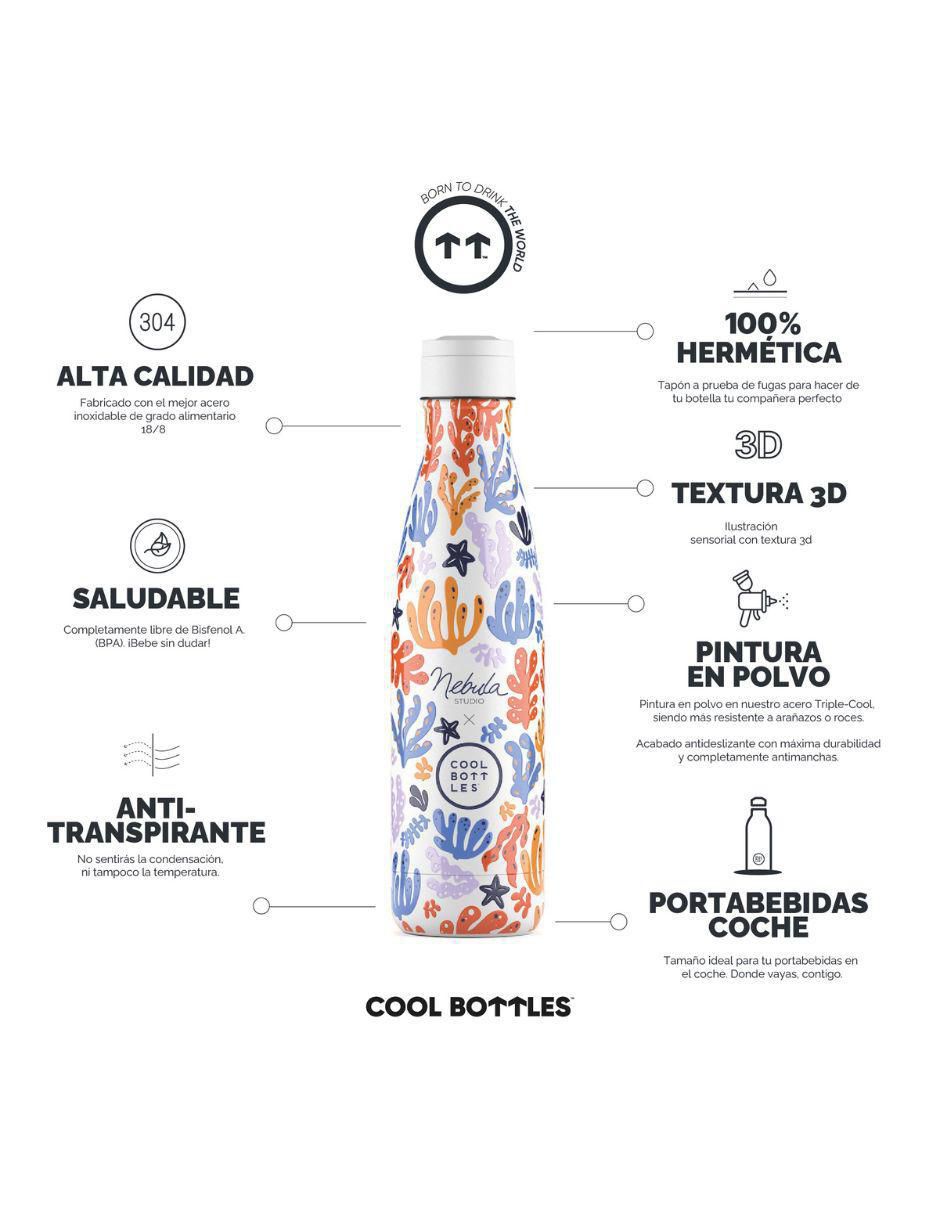 Termo de acero inoxidable Nébula Underwater fun con tapa rosca 500 ml 3