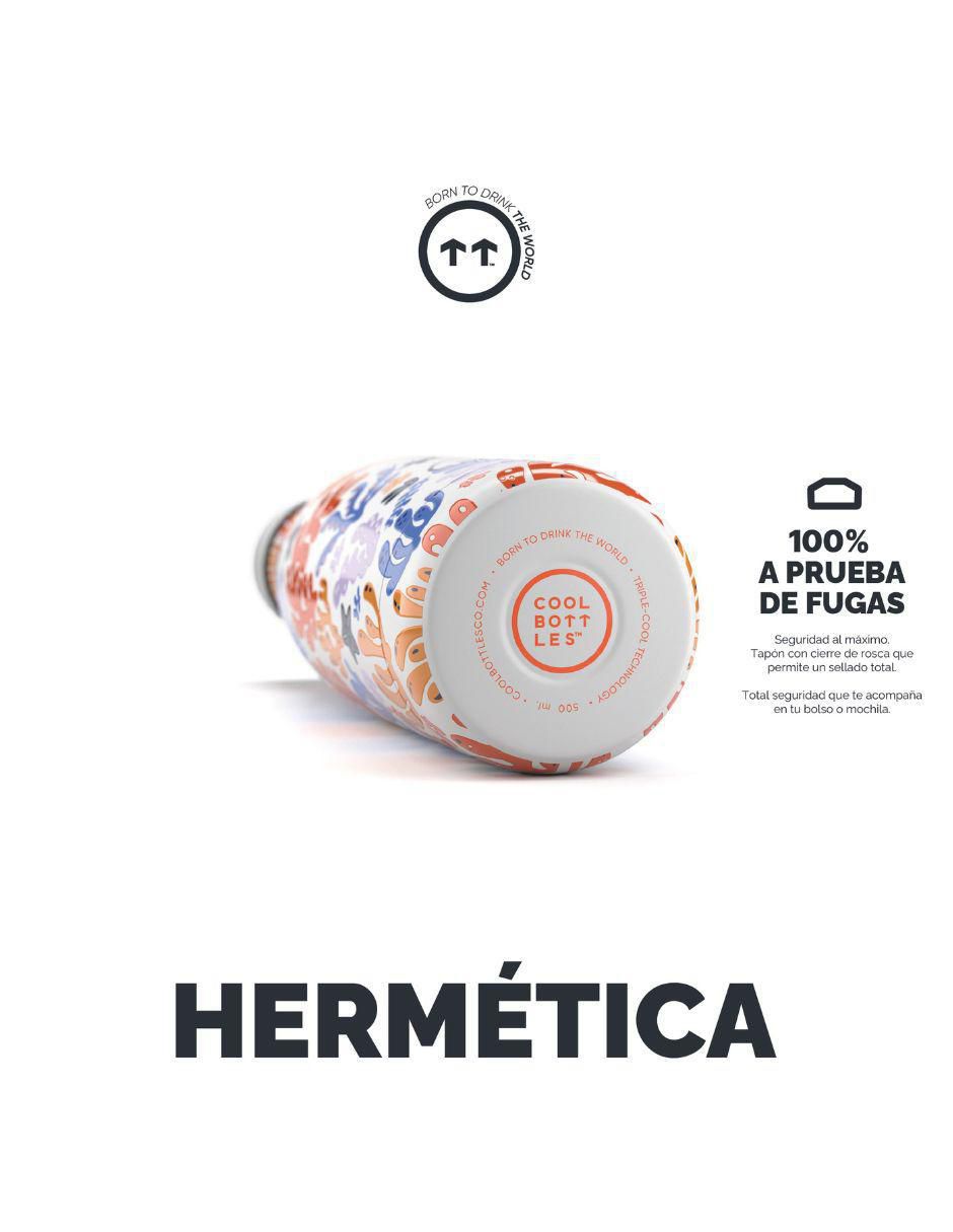 Termo de acero inoxidable Nébula Underwater fun con tapa rosca 500 ml 4