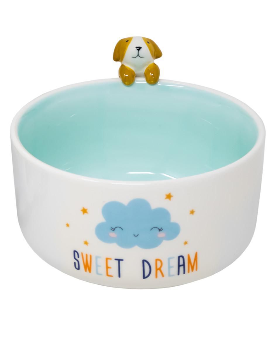 Vajilla infantil sweet dream blue de cerámica 4