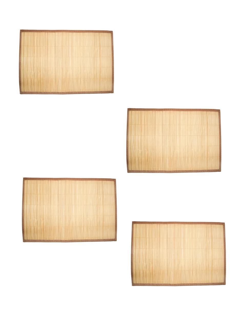 Set mantel individual rectangular de bambú