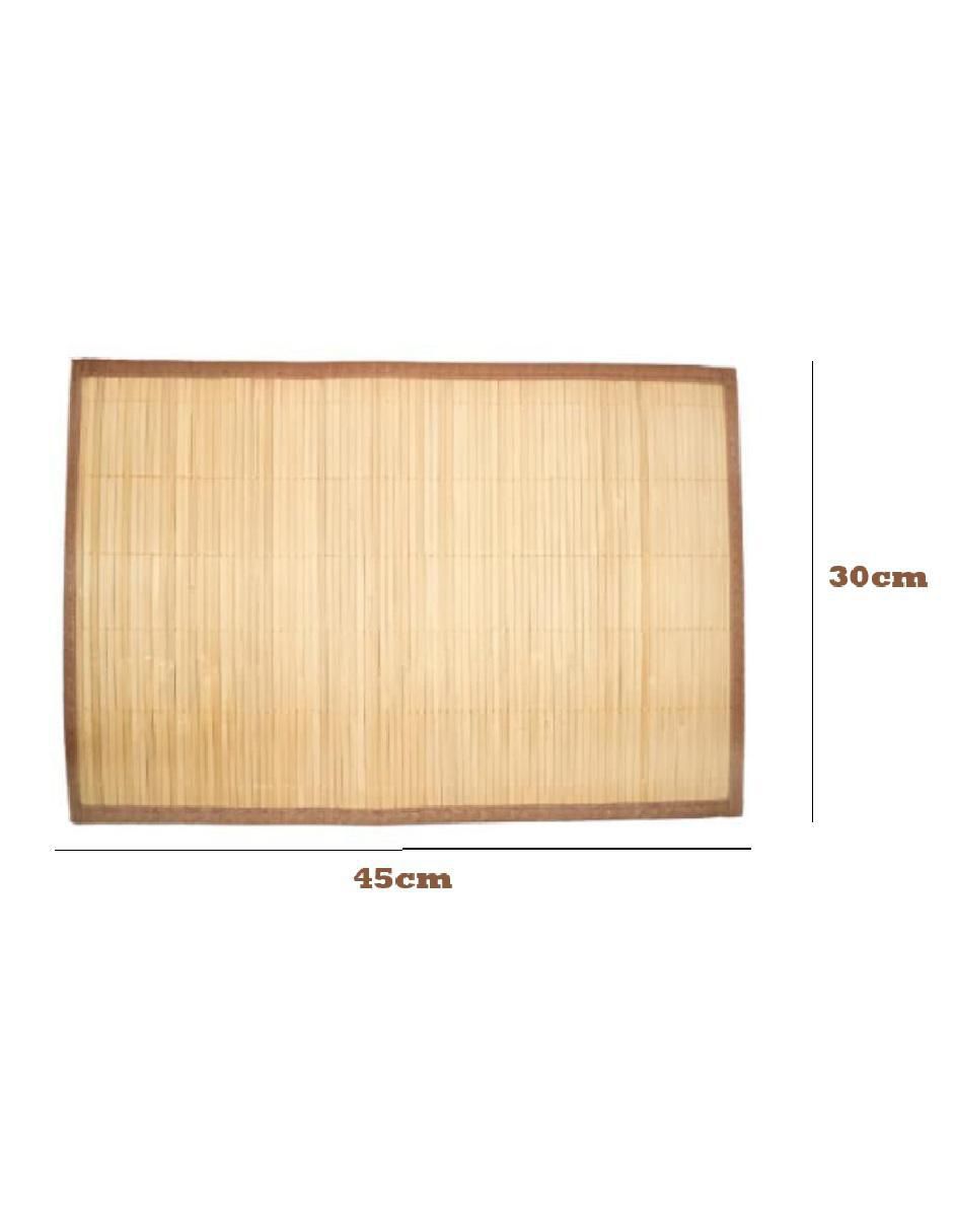 Set mantel individual rectangular de bambú 4