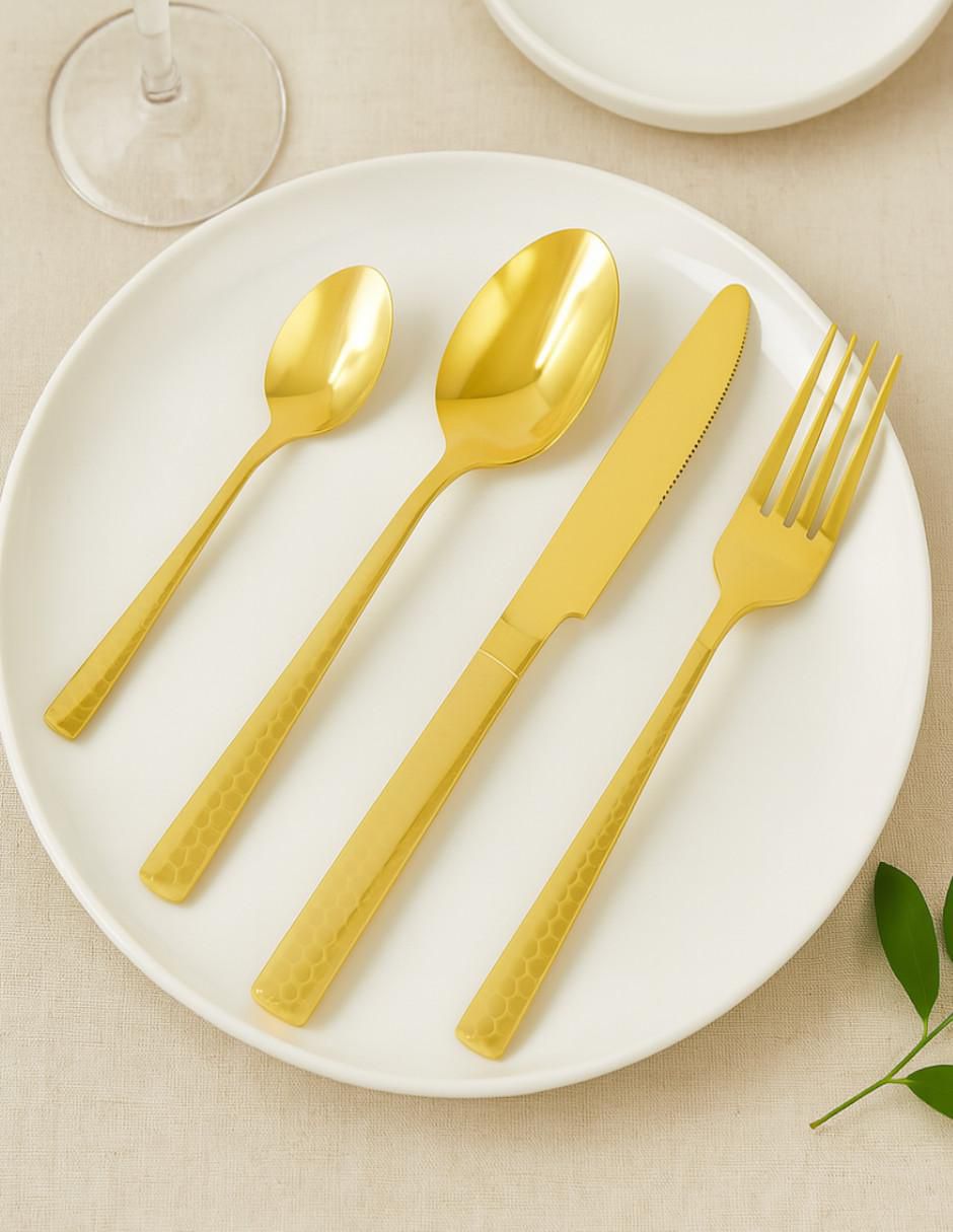 Set cubiertos Serie Cromo de acero inoxidable 16 piezas 2