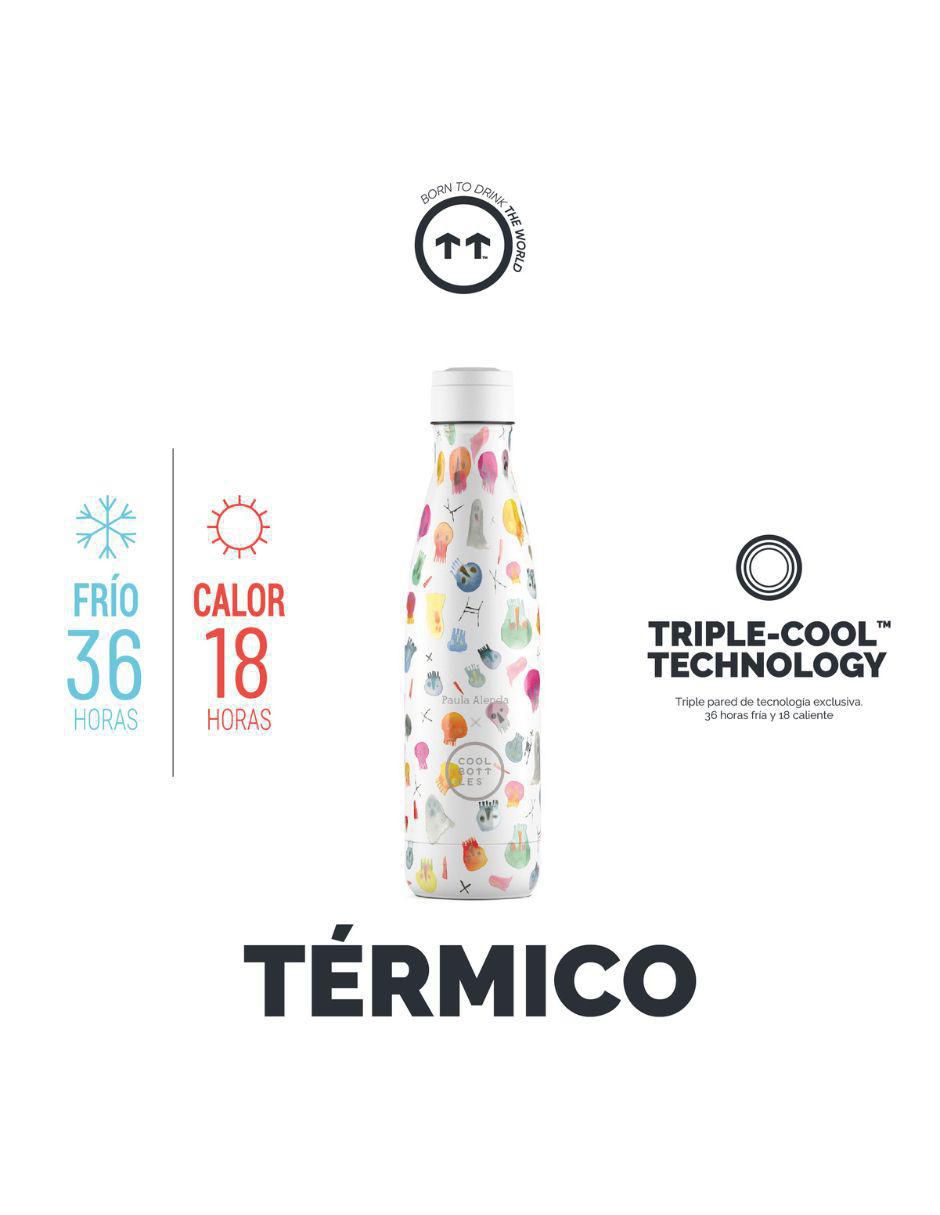 Termo de acero inoxidable Paula Alenda - Crazy Skulls con tapa rosca 500 ml 2