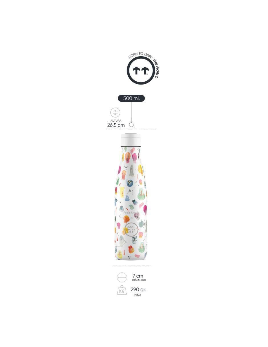 Termo de acero inoxidable Paula Alenda - Crazy Skulls con tapa rosca 500 ml 7