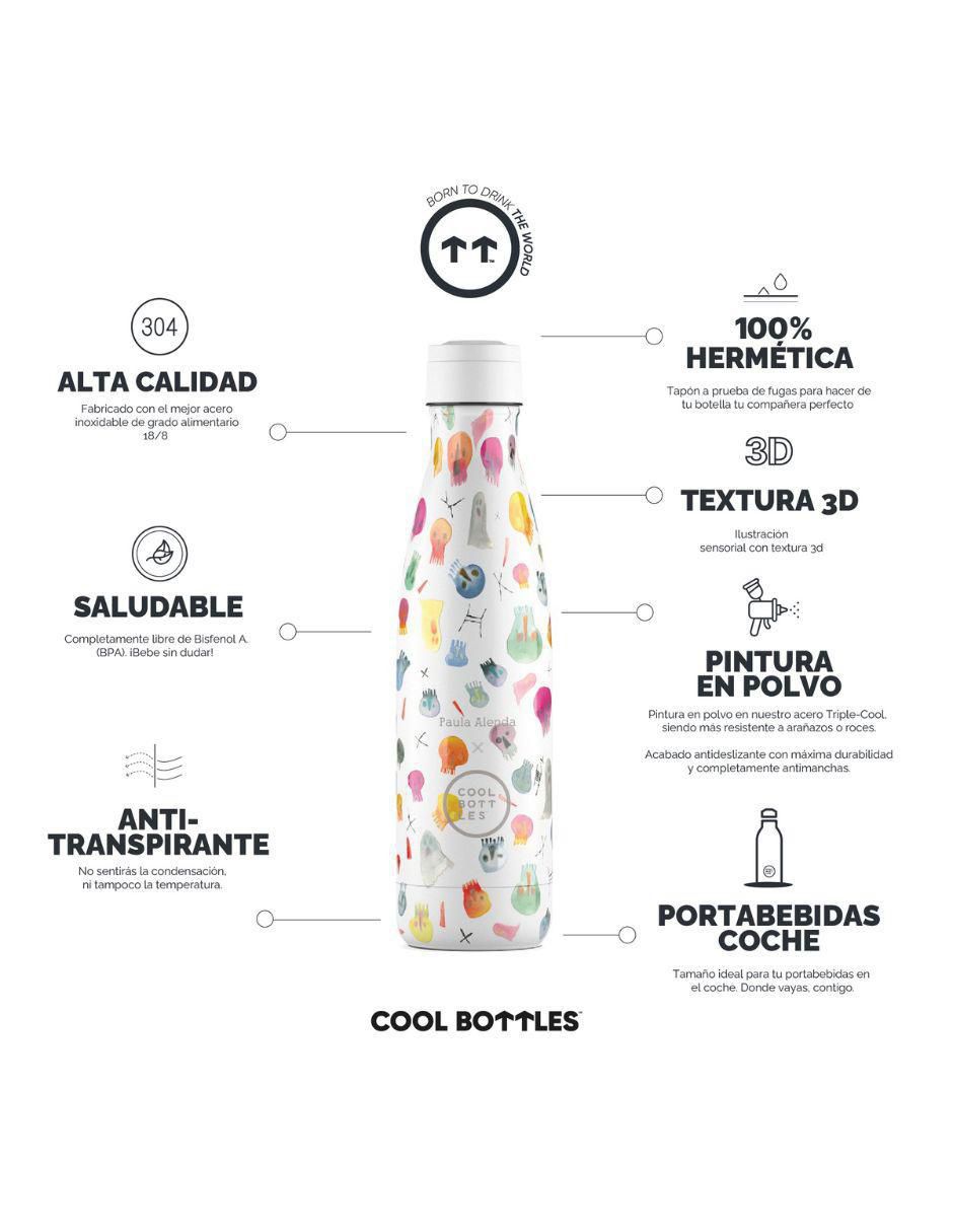 Termo de acero inoxidable Paula Alenda - Crazy Skulls con tapa rosca 500 ml 3