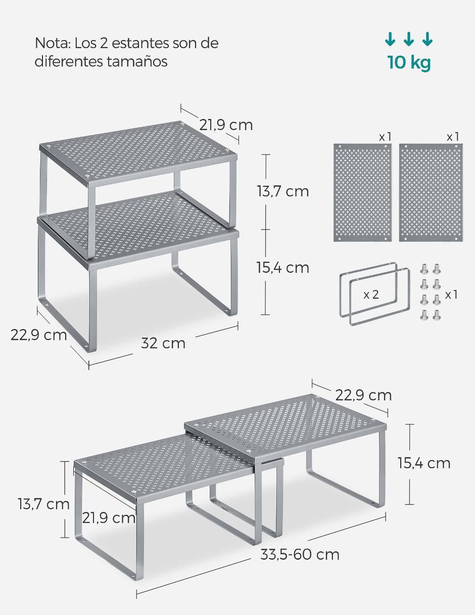 Estante de acero Bystro MKCS01SV 4