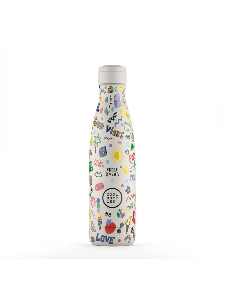 Termo de acero inoxidable Good vibes con tapa rosca 500 ml