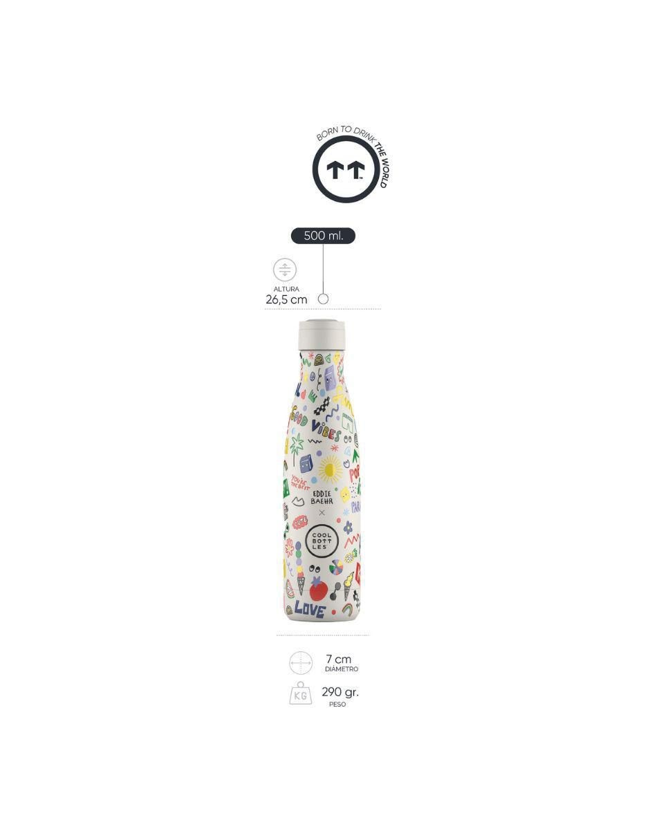 Termo de acero inoxidable Good vibes con tapa rosca 500 ml 7