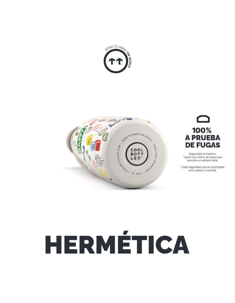 Termo de acero inoxidable Good vibes con tapa rosca 500 ml 4